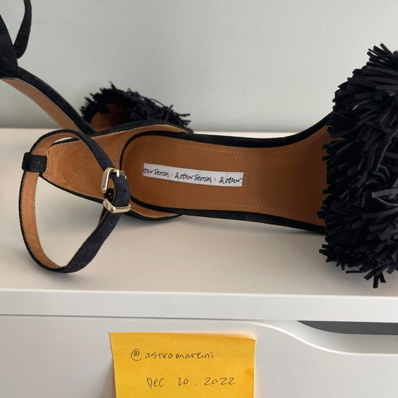 & Other Stories Tassle Pumps in Black Suede - Picture 8 of 8